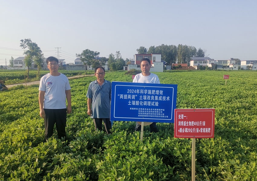 2024年科學施肥增效兩提兩調(diào)土壤改良集成技術土壤酸化調(diào)理試驗